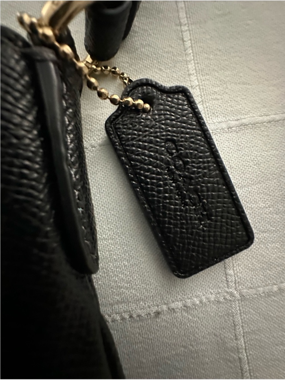 Coach Black Pebbled Leather Crossbody with Gold Hardware - Picture 7 of 9